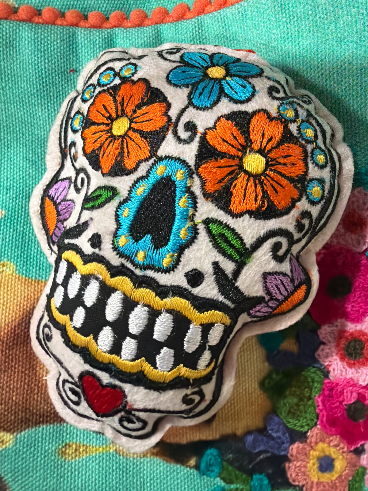 Calavera Embroidered Ornaments