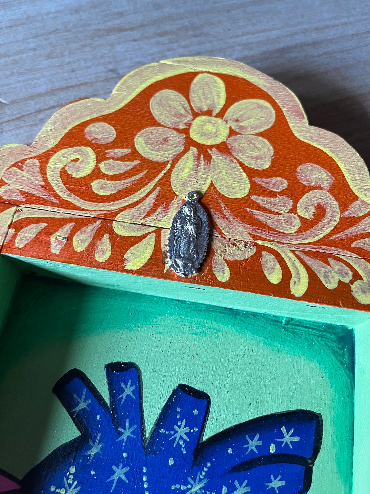 Retablo Sacred Heart Painting