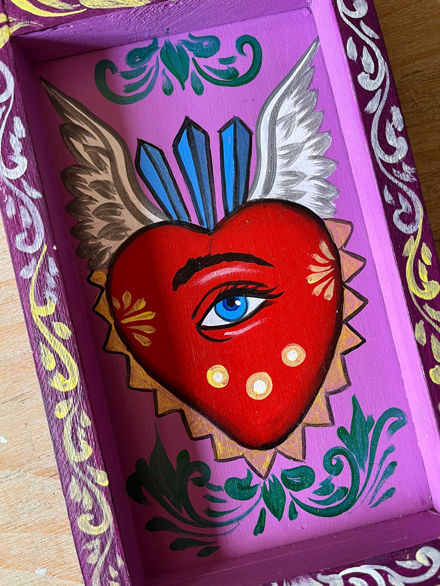 Retablo Sacred Heart Painting