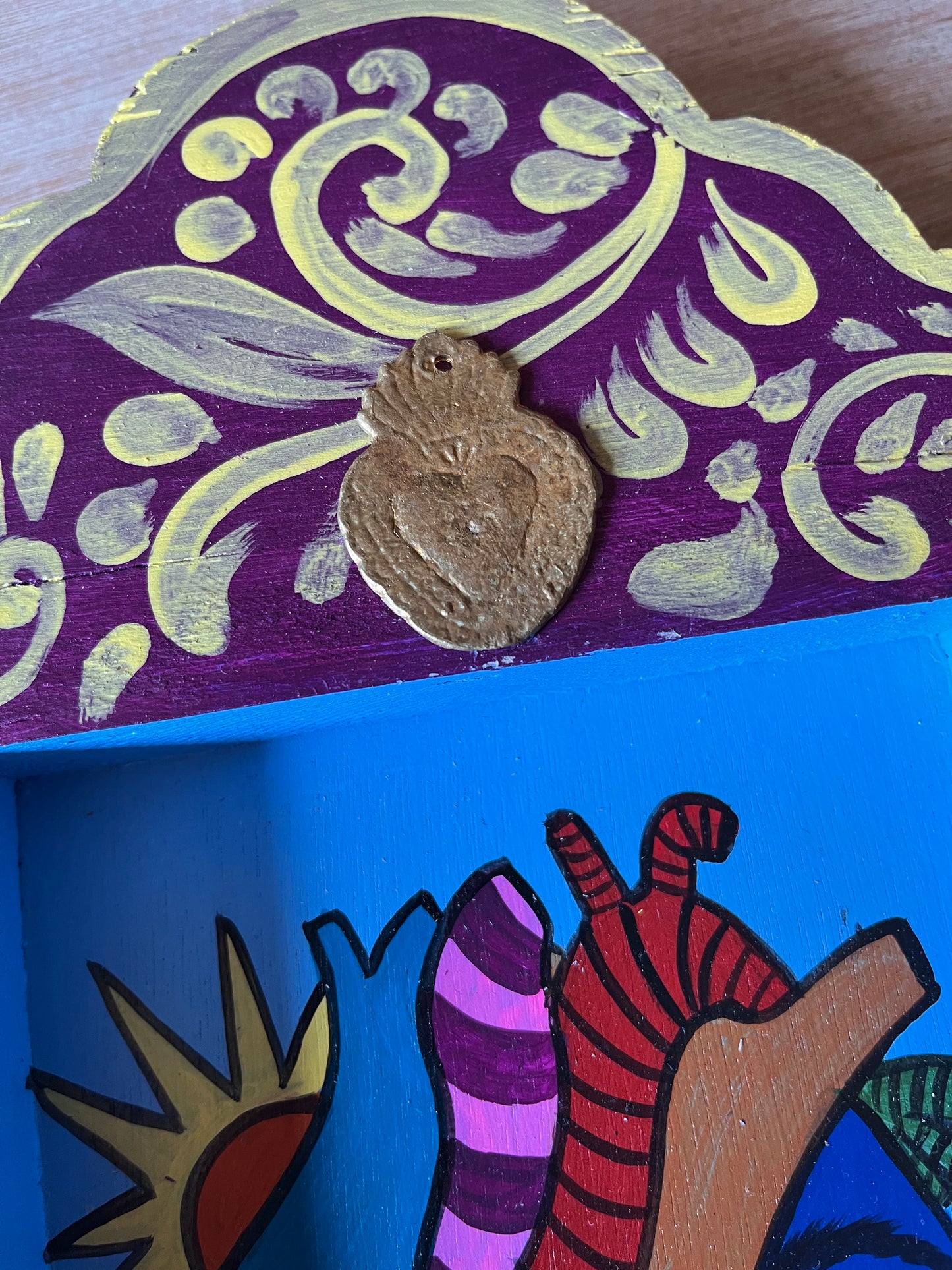 Retablo Sacred Heart Painting