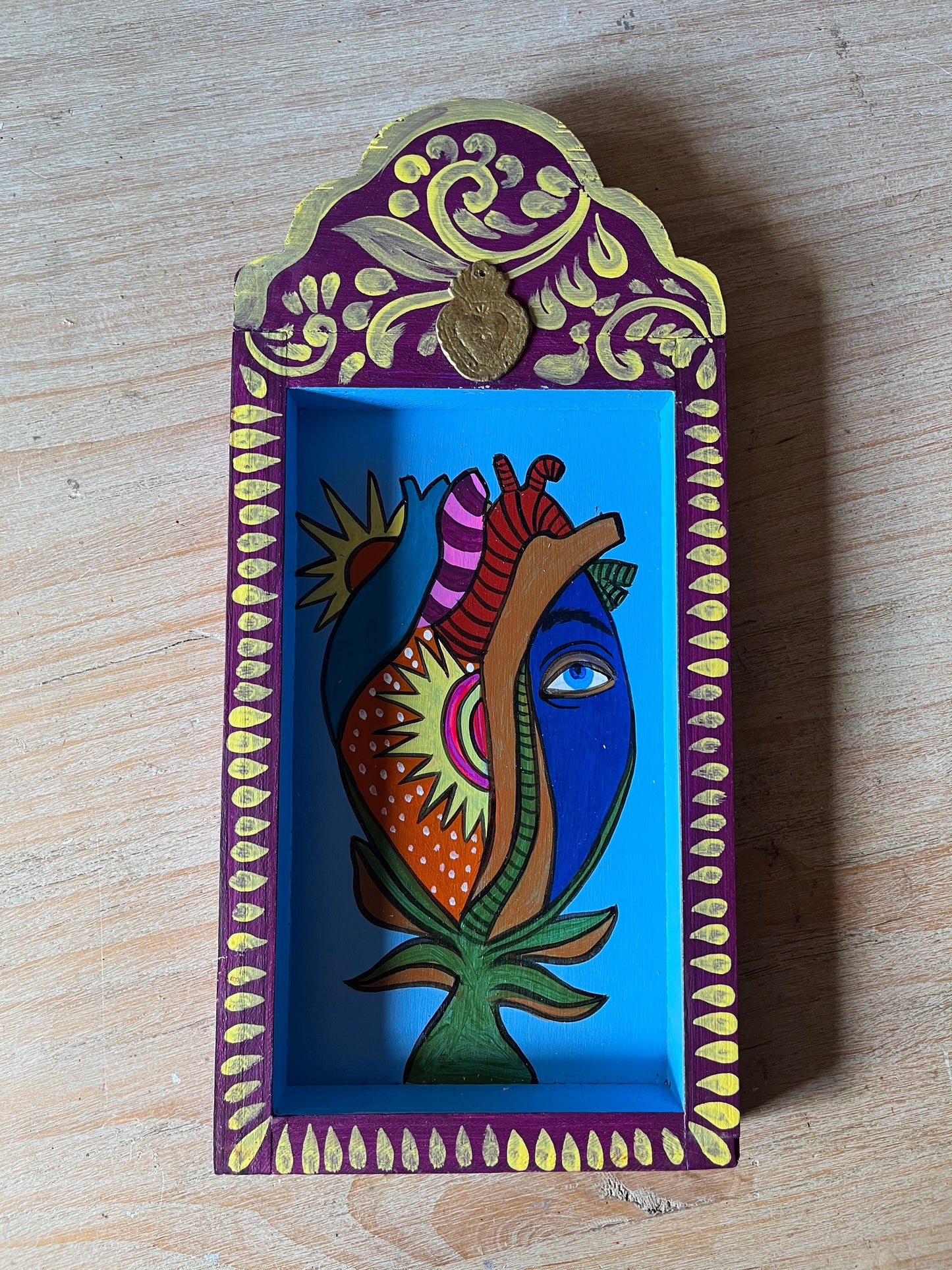 Retablo Sacred Heart Painting