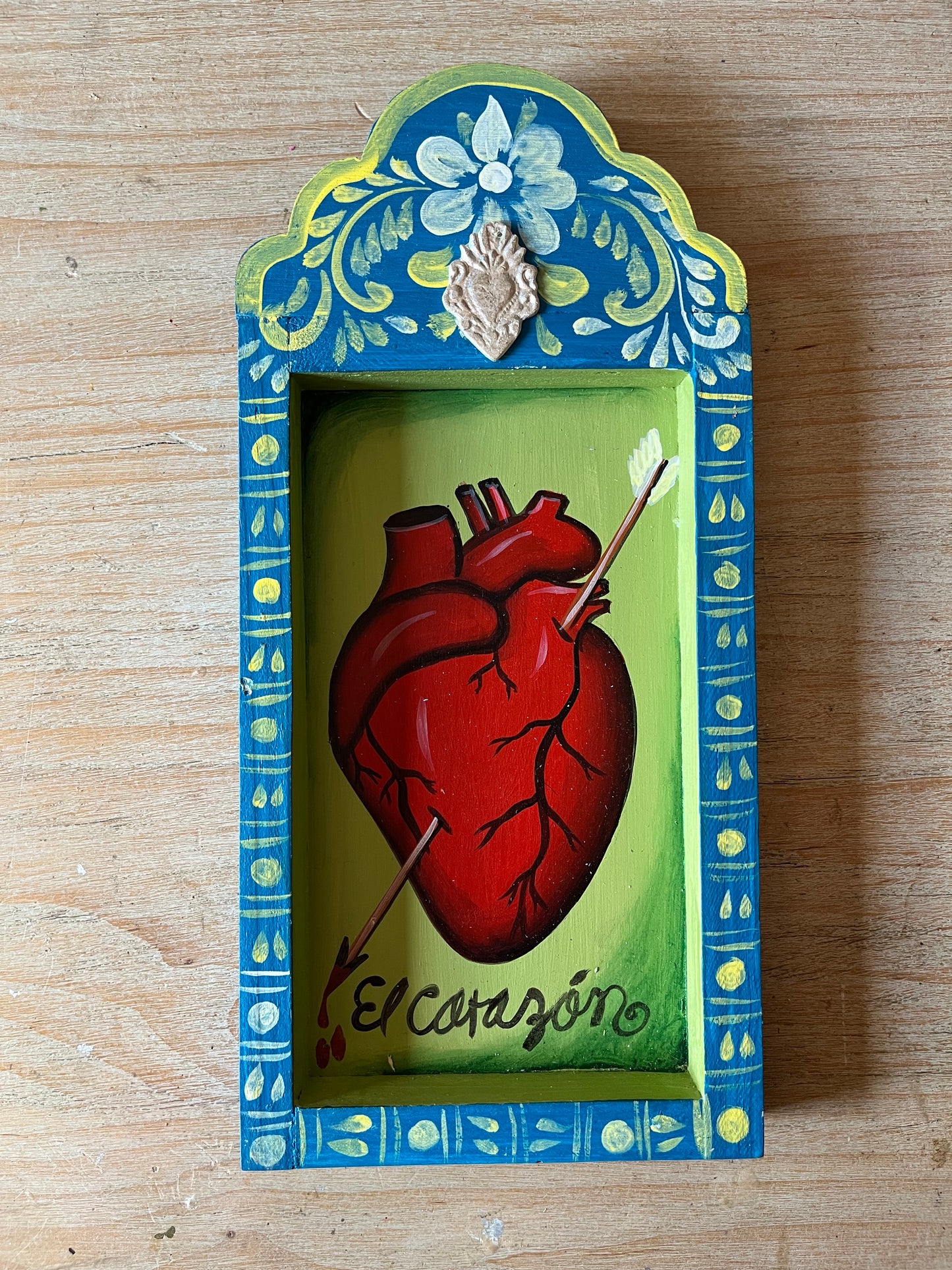 Retablo Sacred Heart Painting