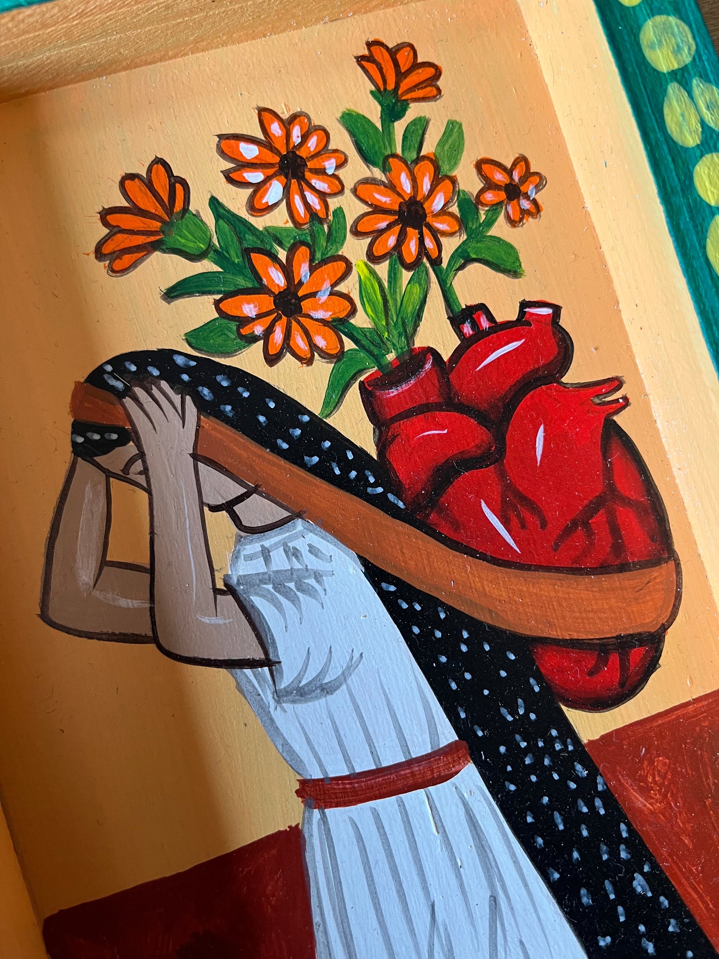 Retablo Sacred Heart Painting
