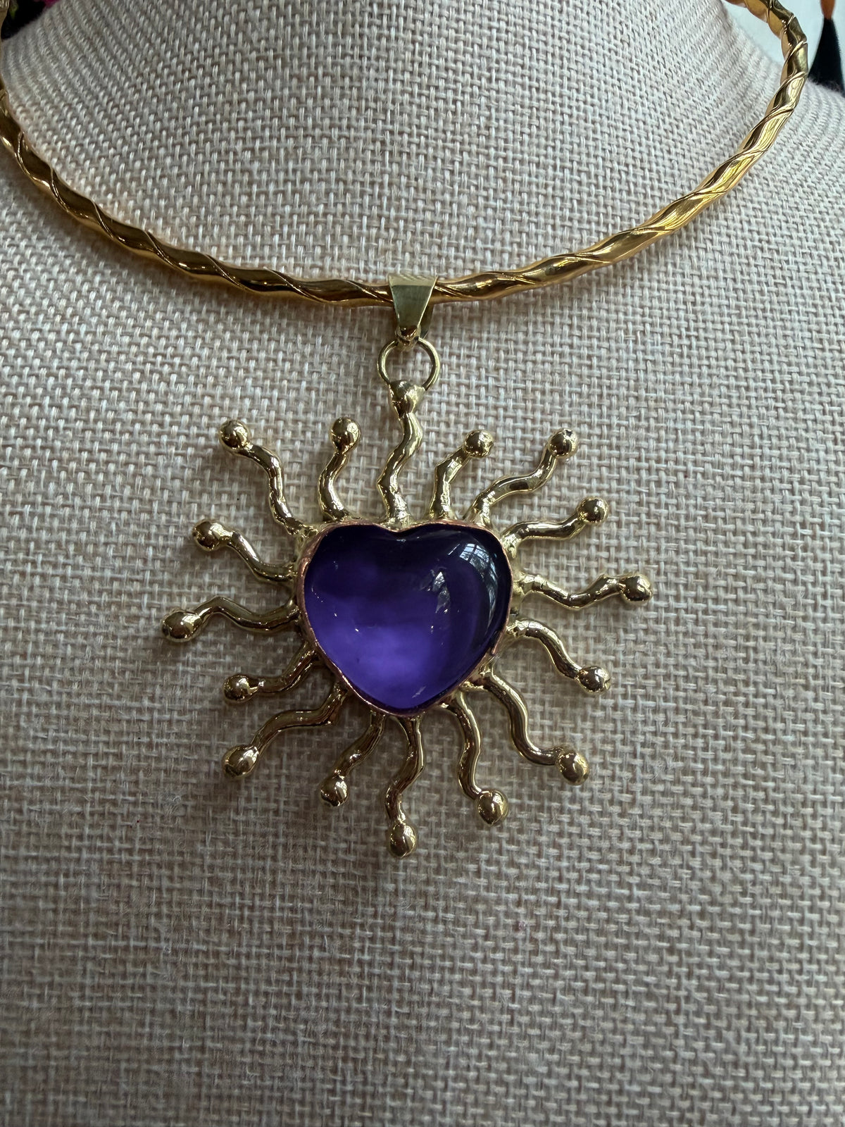 New Sacred Heart Sunburst Necklace