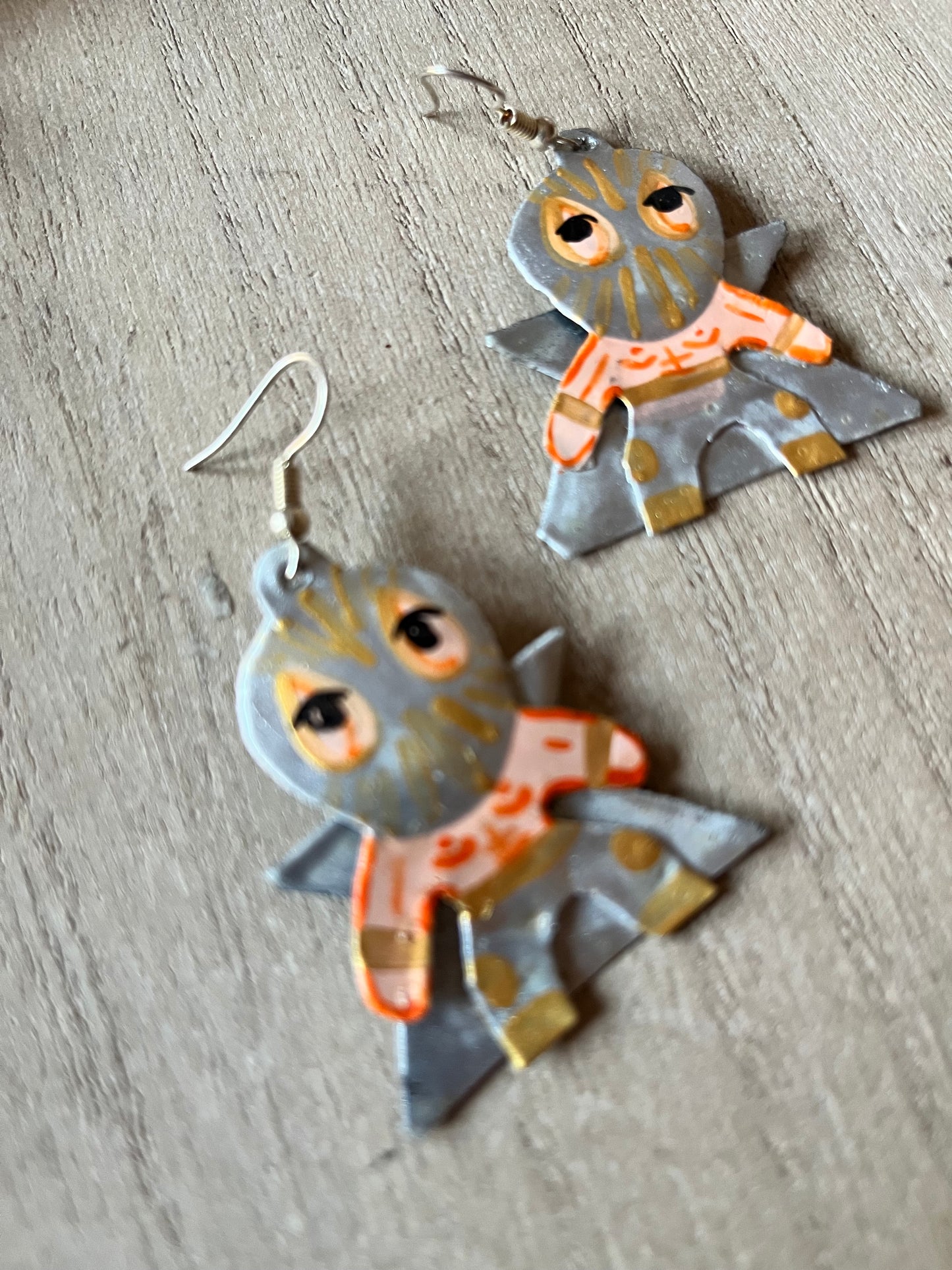Lucha Libre Luchador Tin Earrings