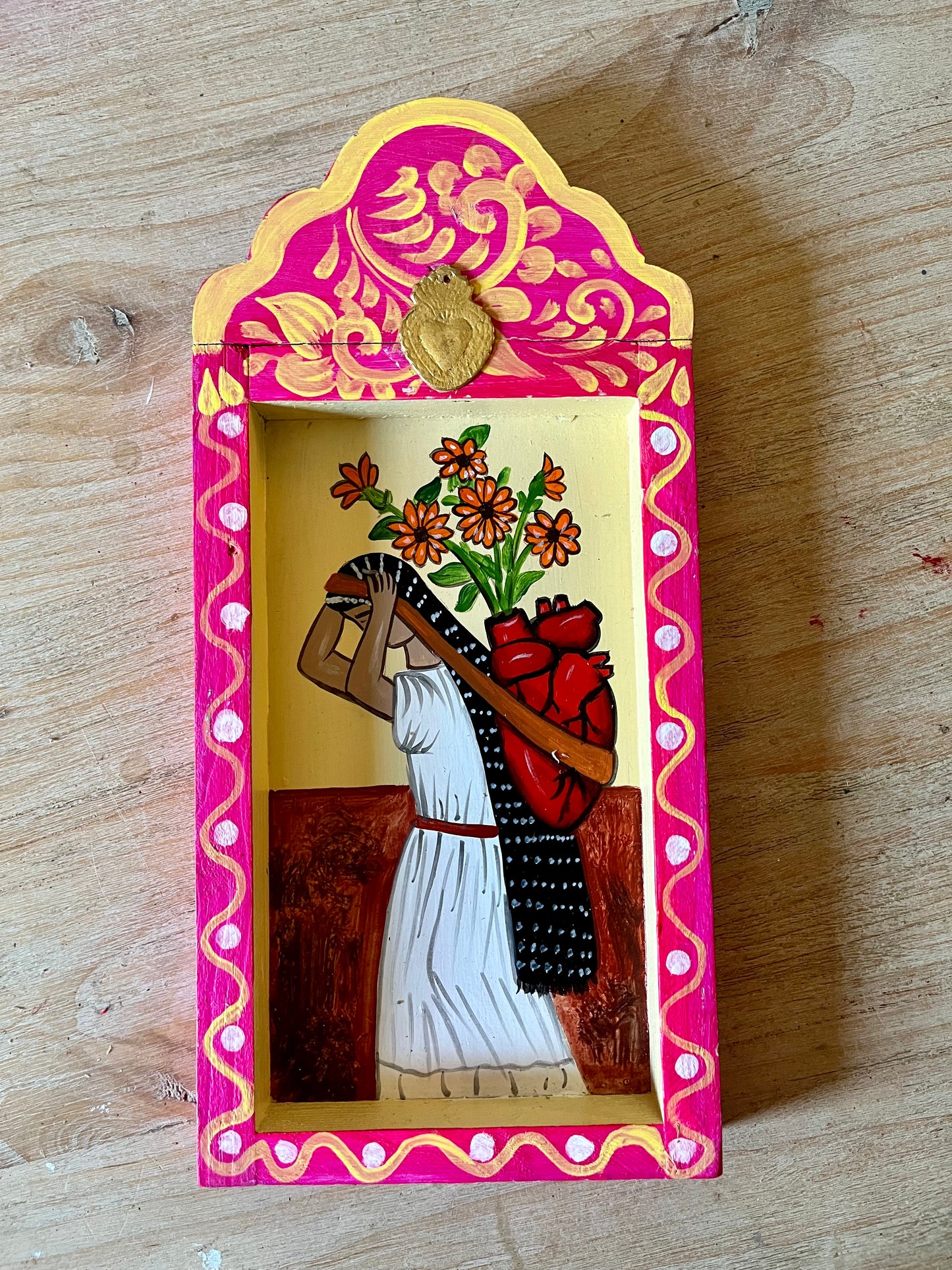 Retablo Sacred Heart Painting