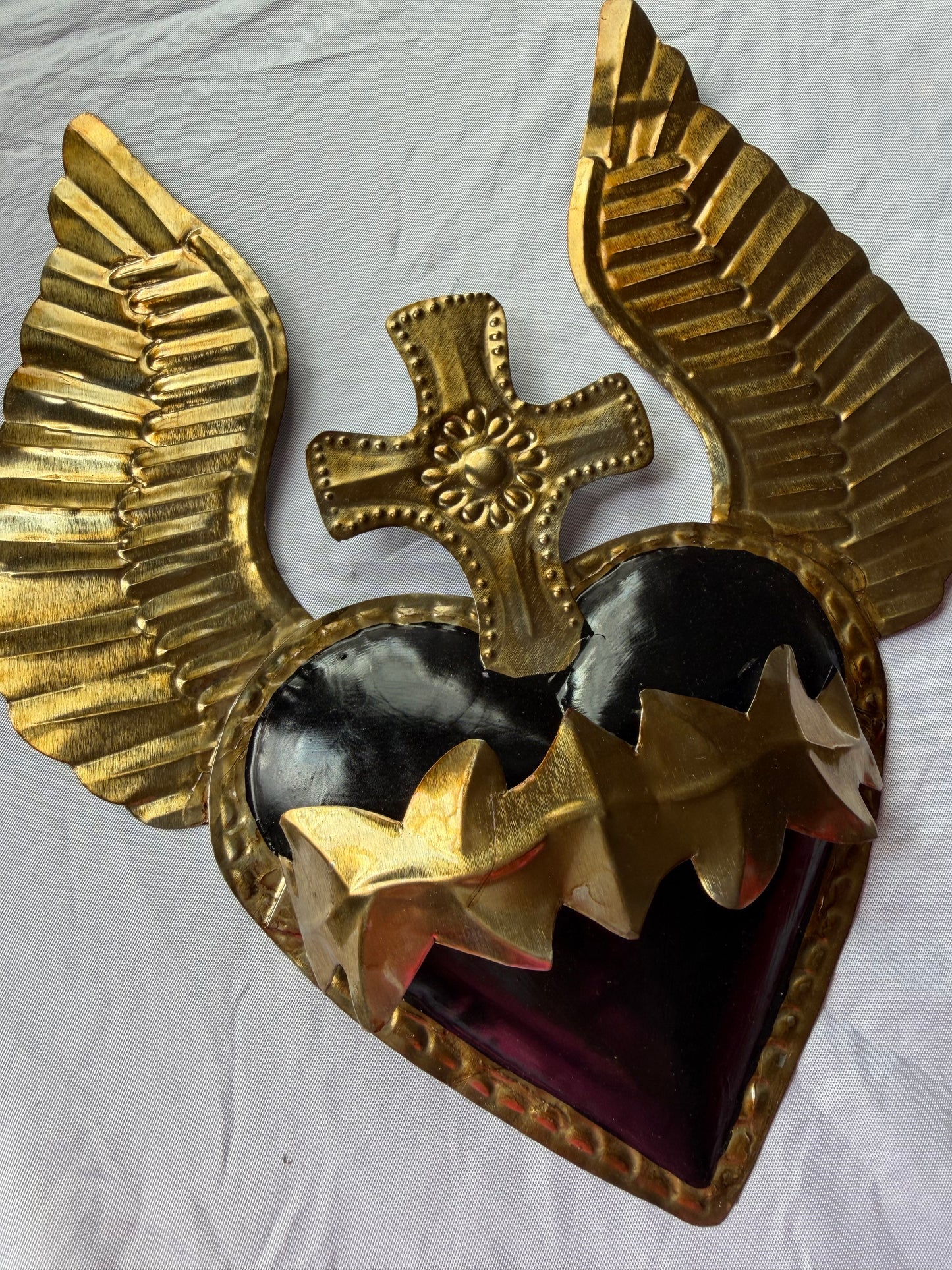 Ex-Voto Sacred Heart With Wings