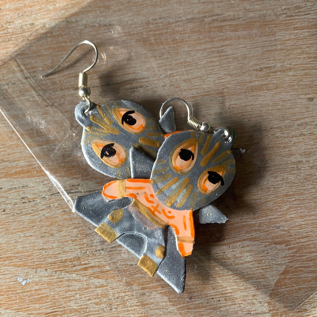 Lucha Libre Luchador Tin Earrings