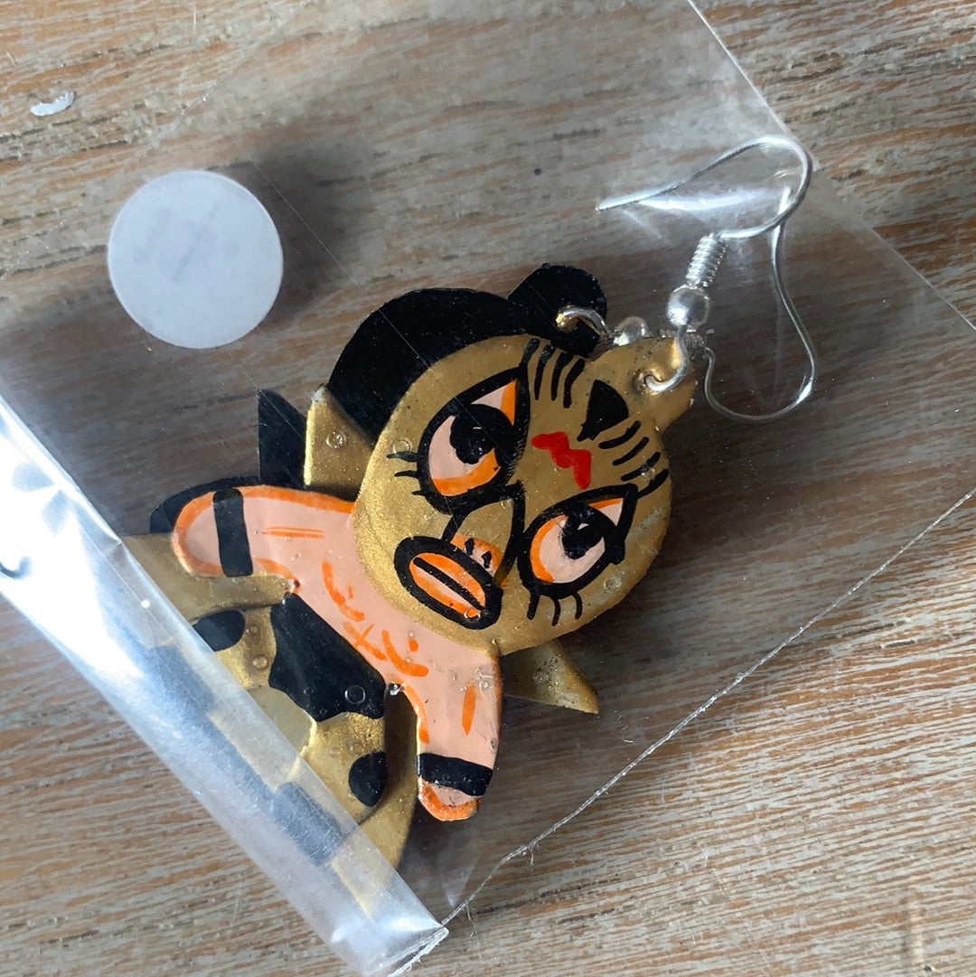 Lucha Libre Luchador Tin Earrings