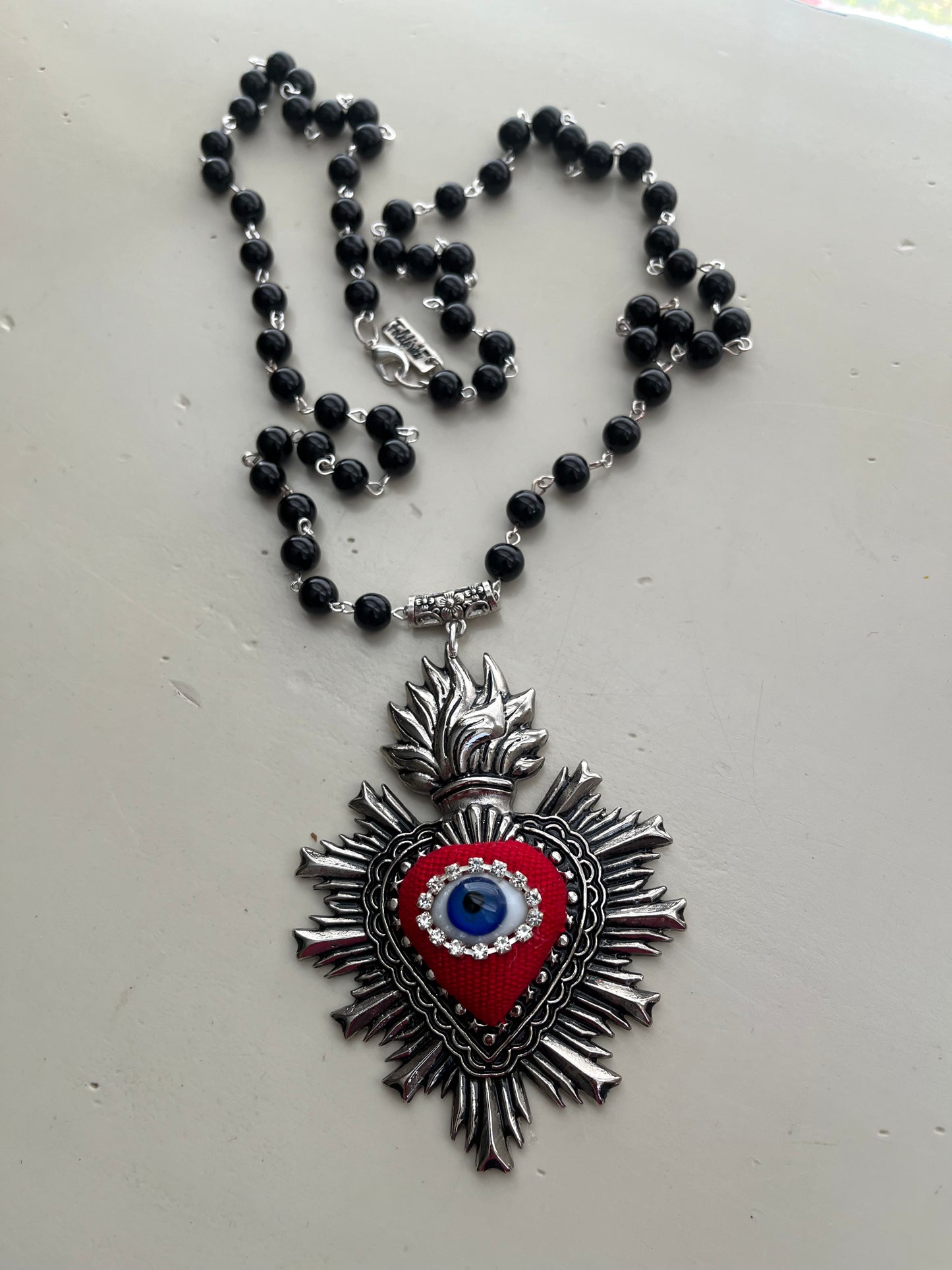 Sacred Heart Ojo Ex-long Beaded Necklace