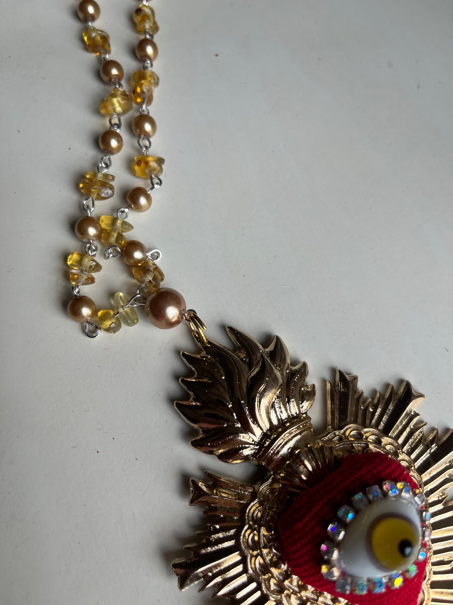 Ojo Sagrado Flame Heart Necklace