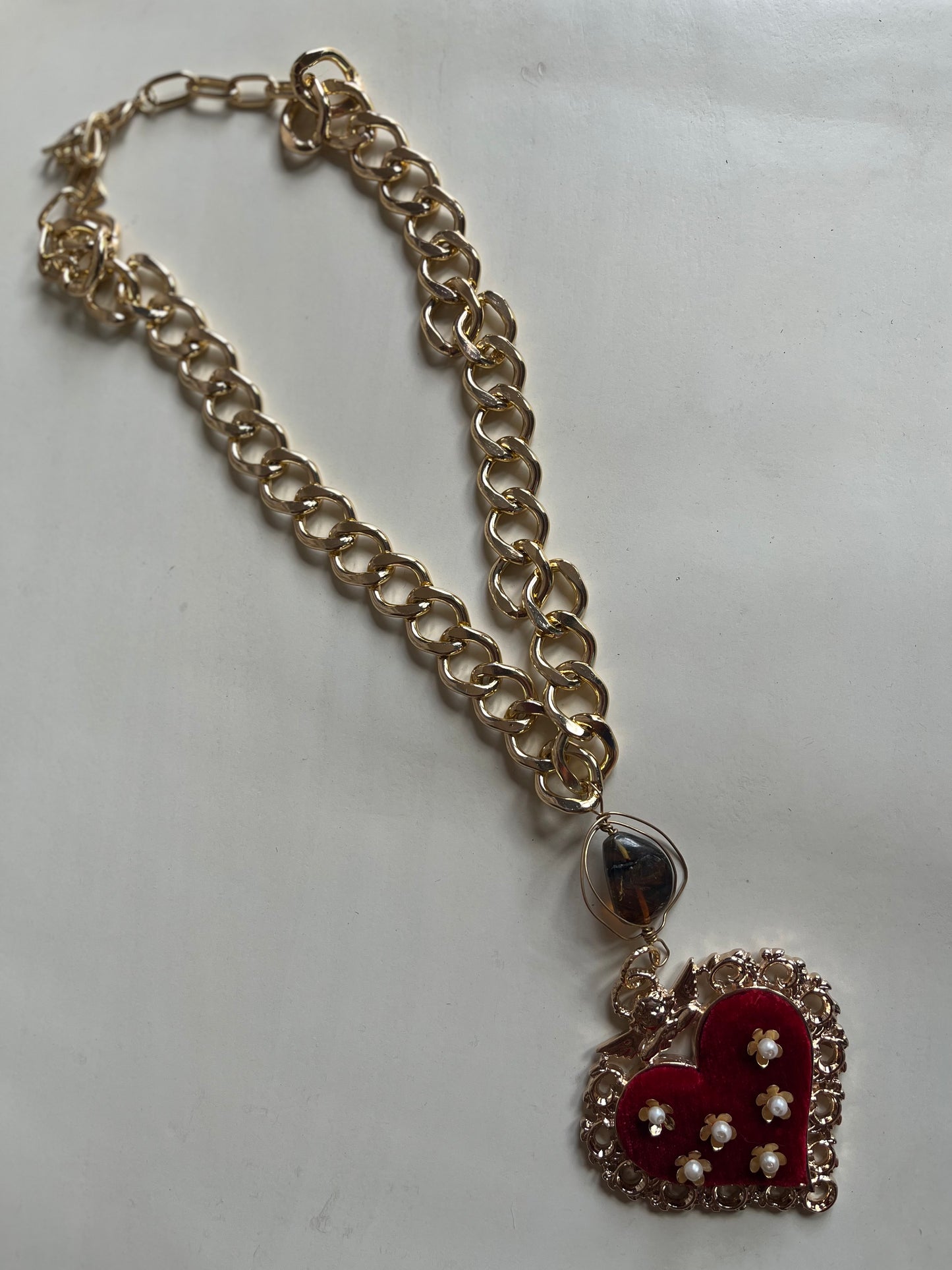 Flower Sacred Heart necklace