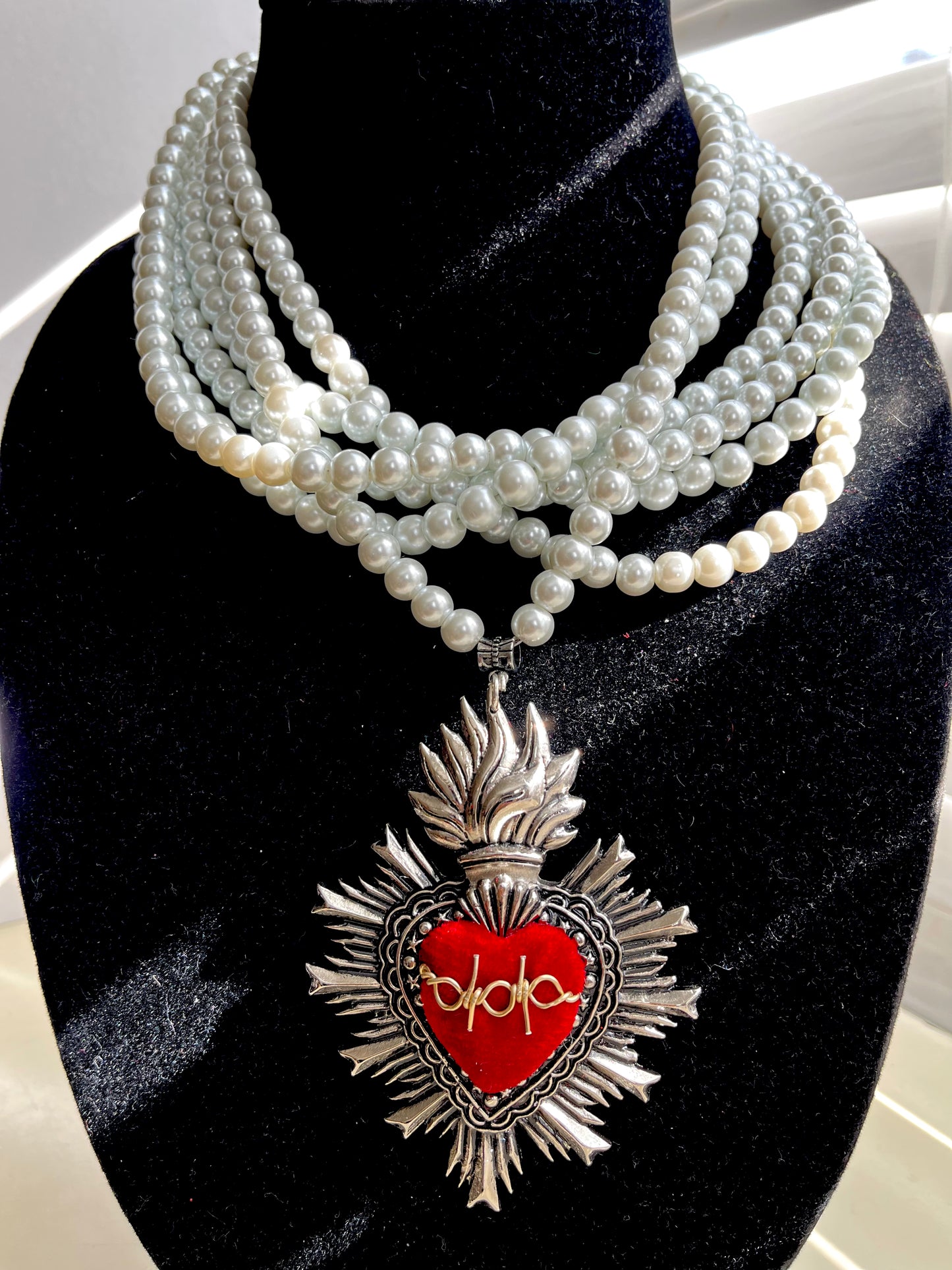 Multi Bead Necklace Sagrado Corazon