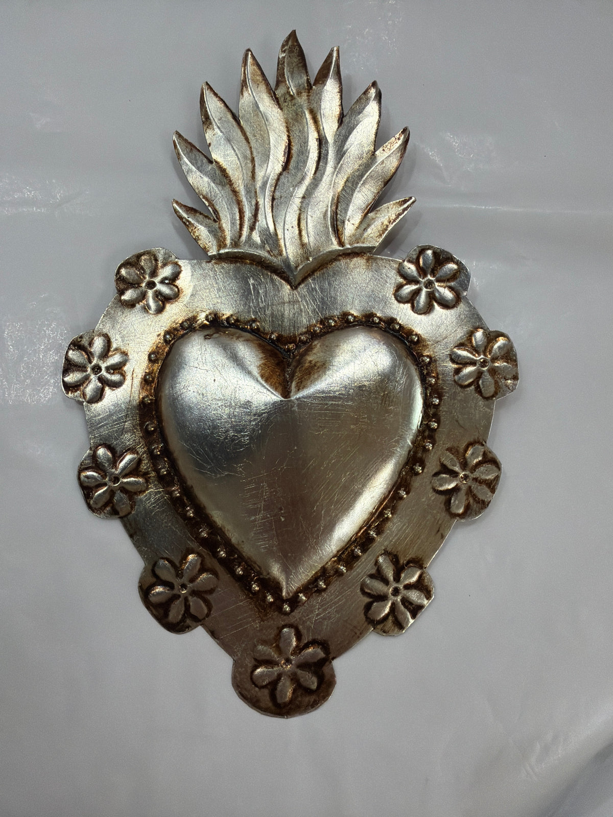 New Sacred Heart Antique Silver