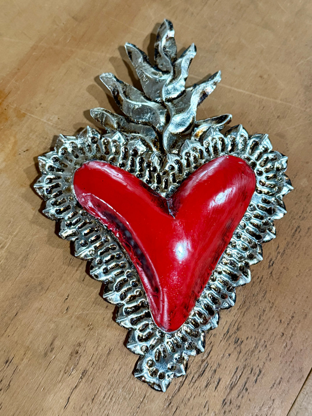 Silver leaf Glaze heart