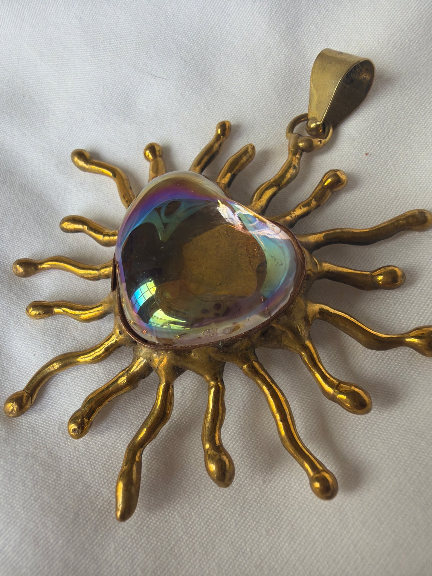 Sunburst Sacred Heart Pendent Only - Handmade