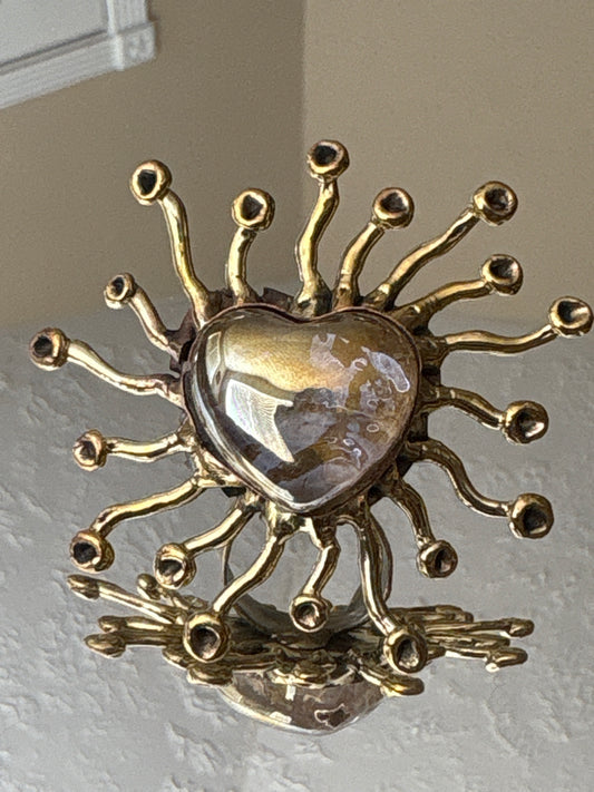 Sunburst Artisan Ring - Nude