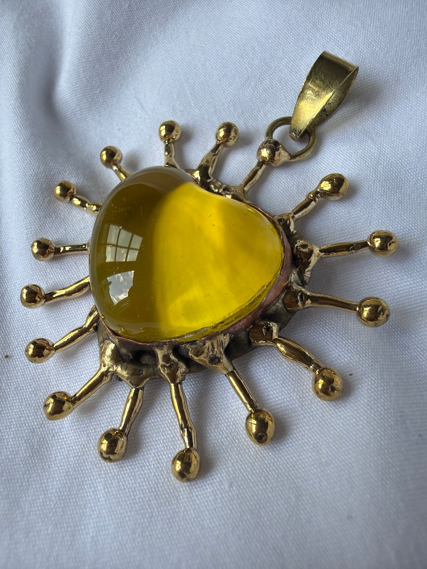 Sunburst Sacred Heart Pendent Only - Handmade