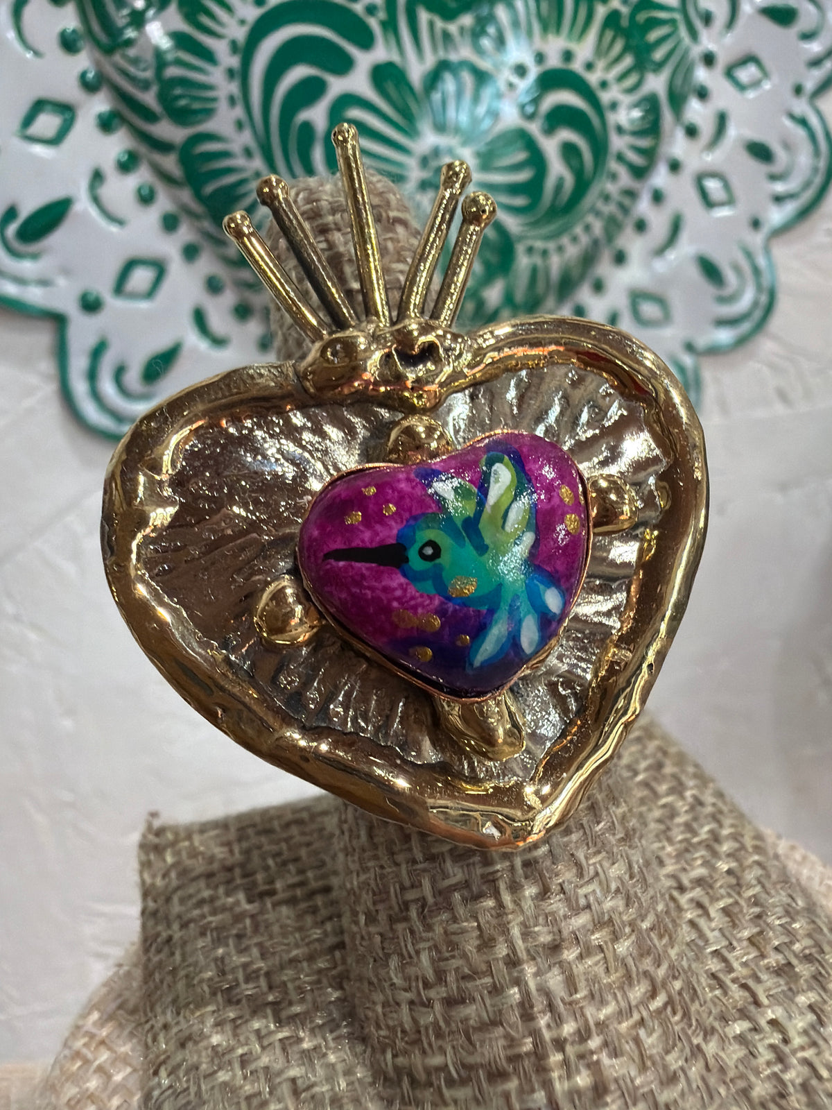 Sacred Heart Hand Painted Rings