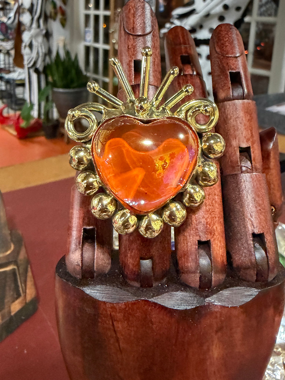 New Arrival- Sunburst Sacred Heart Rings