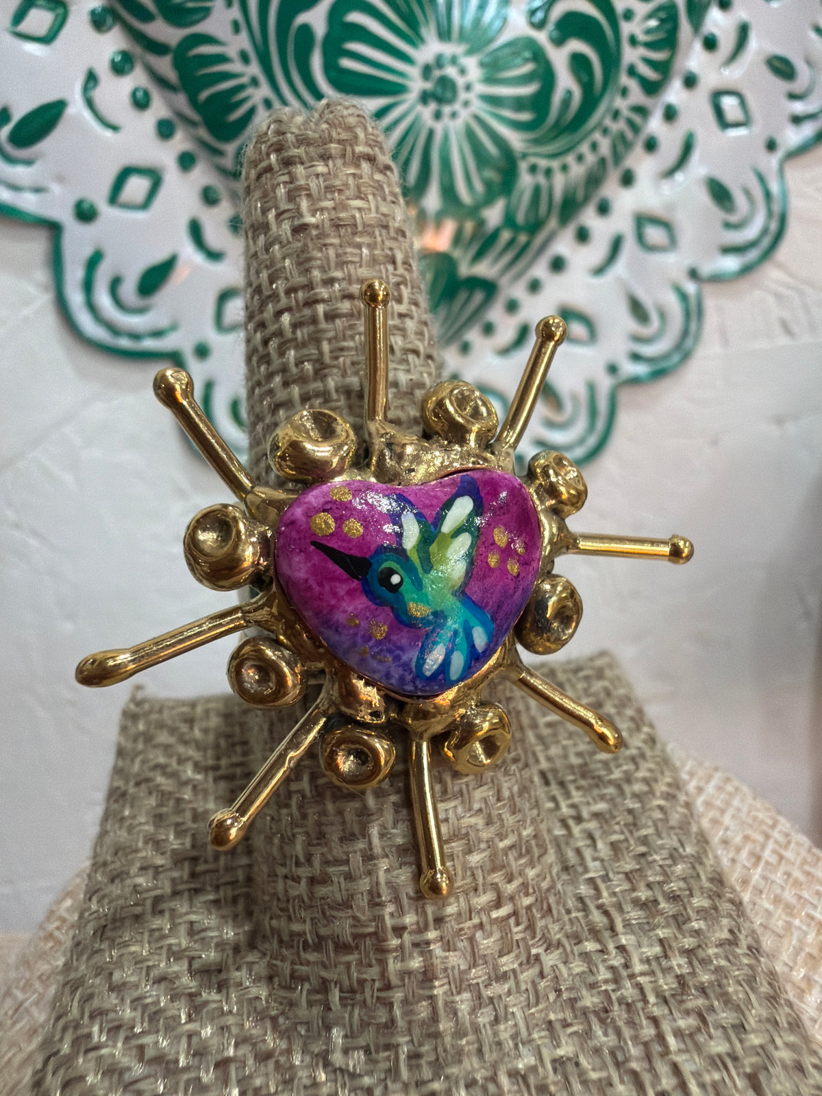 Sacred Heart Hand Painted Rings