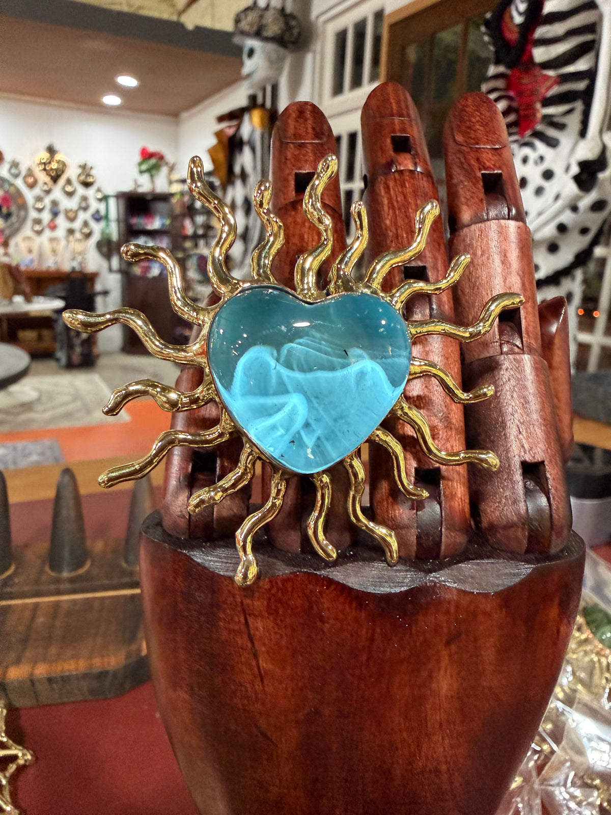 New Arrival- Sunburst Sacred Heart Rings