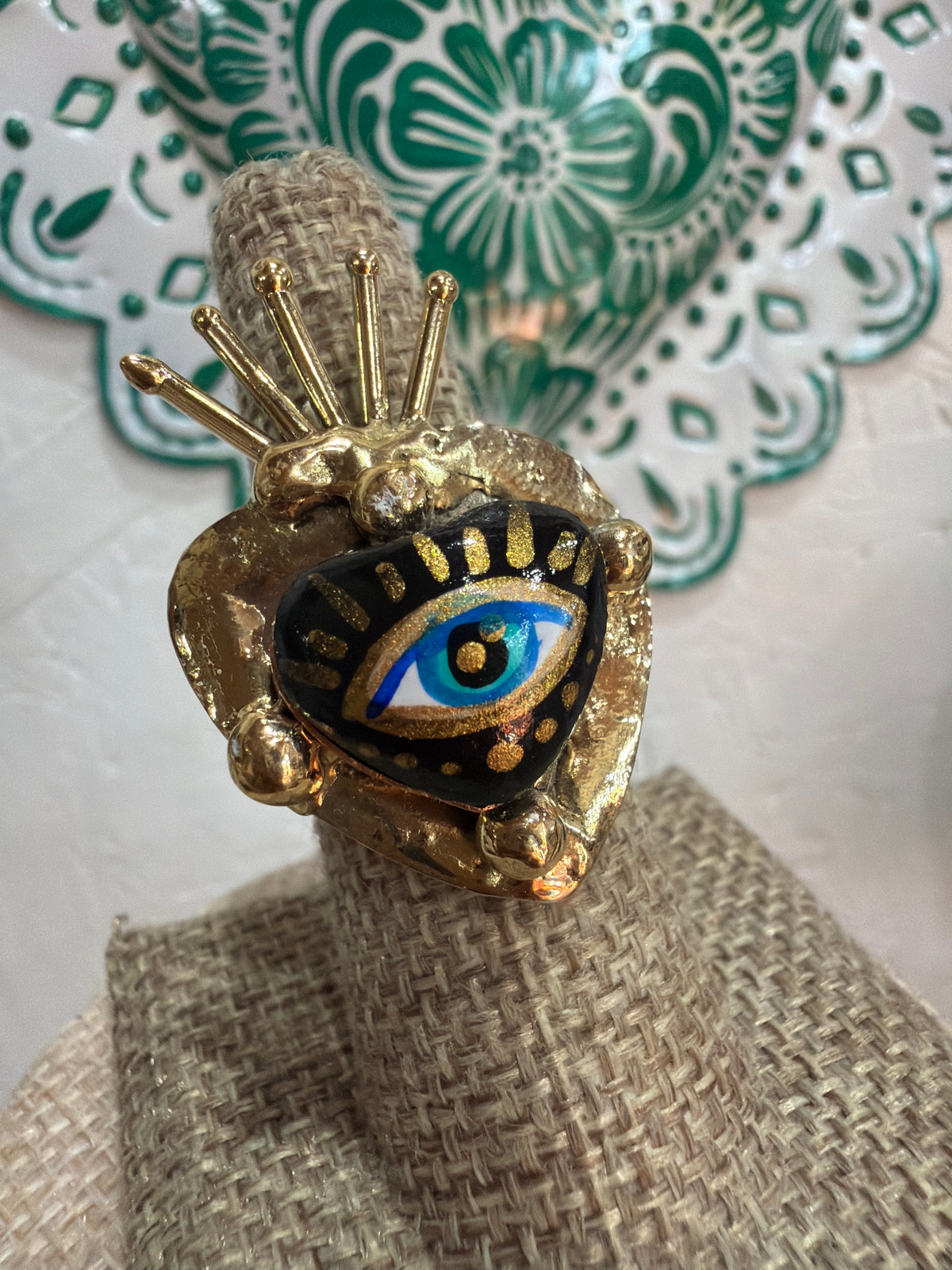 Sacred Heart Hand Painted Rings