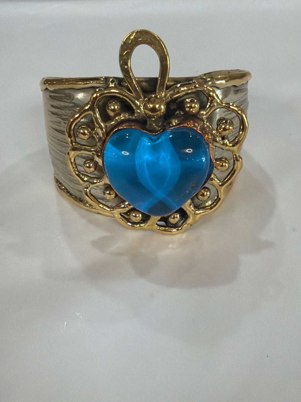 New Blue Sacred Heart Cuff and Ring Collection