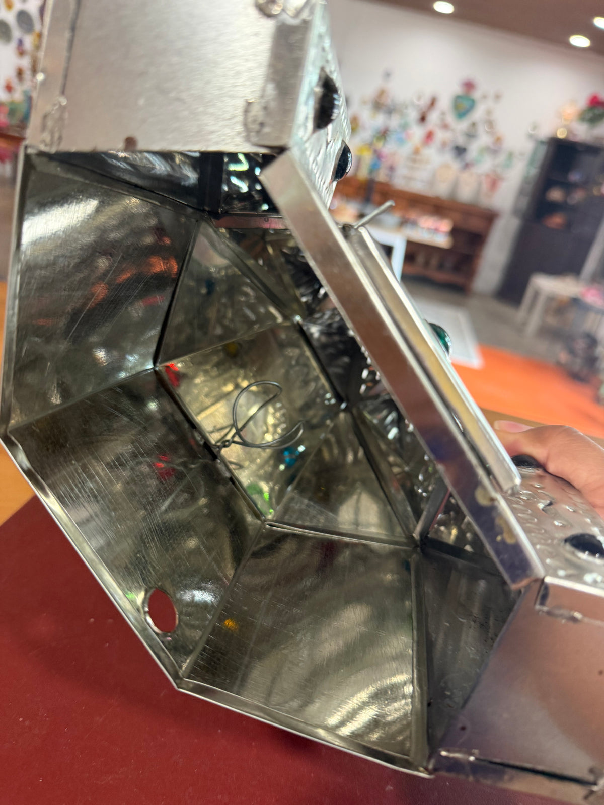 Metal Tin Church Votive Holder - Mexico
