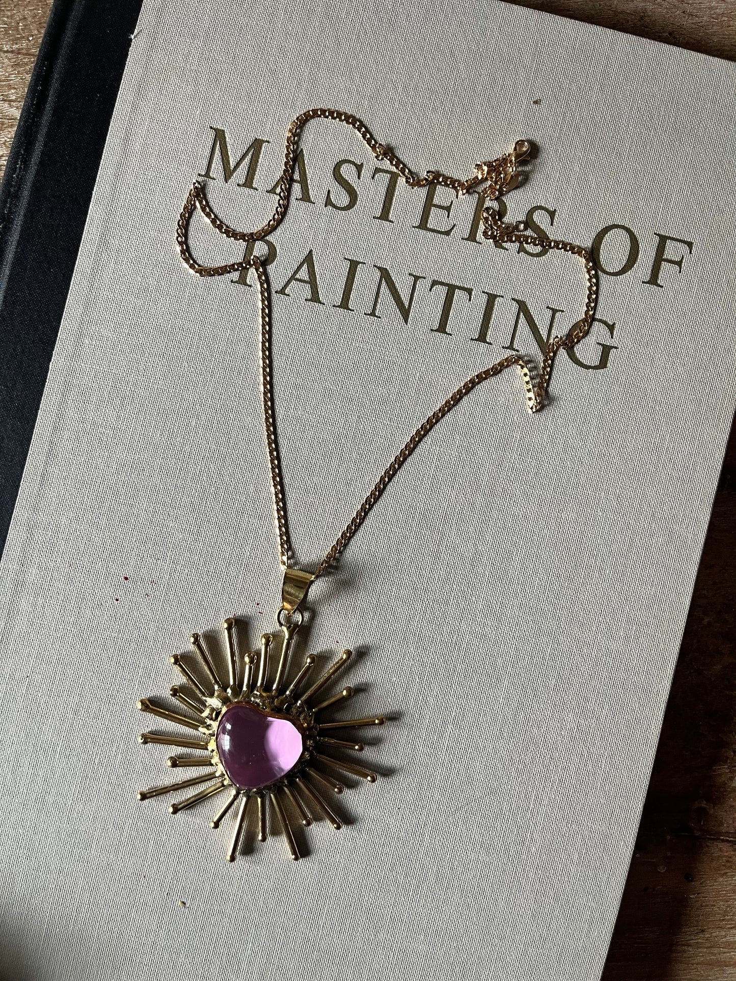 Sun Burst Pink Pendent Necklace - San Miguel de Allende
