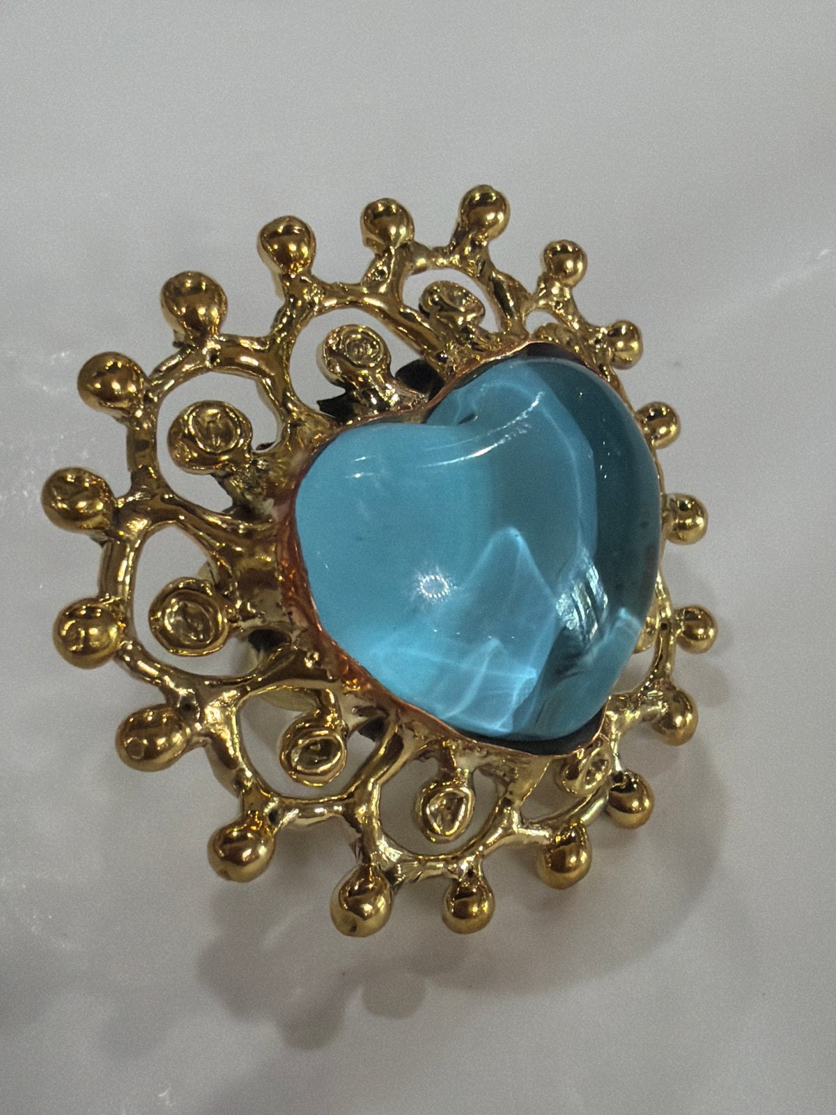 New Blue Sacred Heart Cuff and Ring Collection