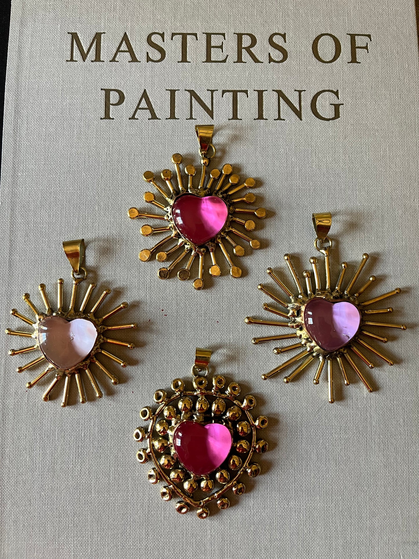 Sun Burst Pink Pendent Necklace - San Miguel de Allende