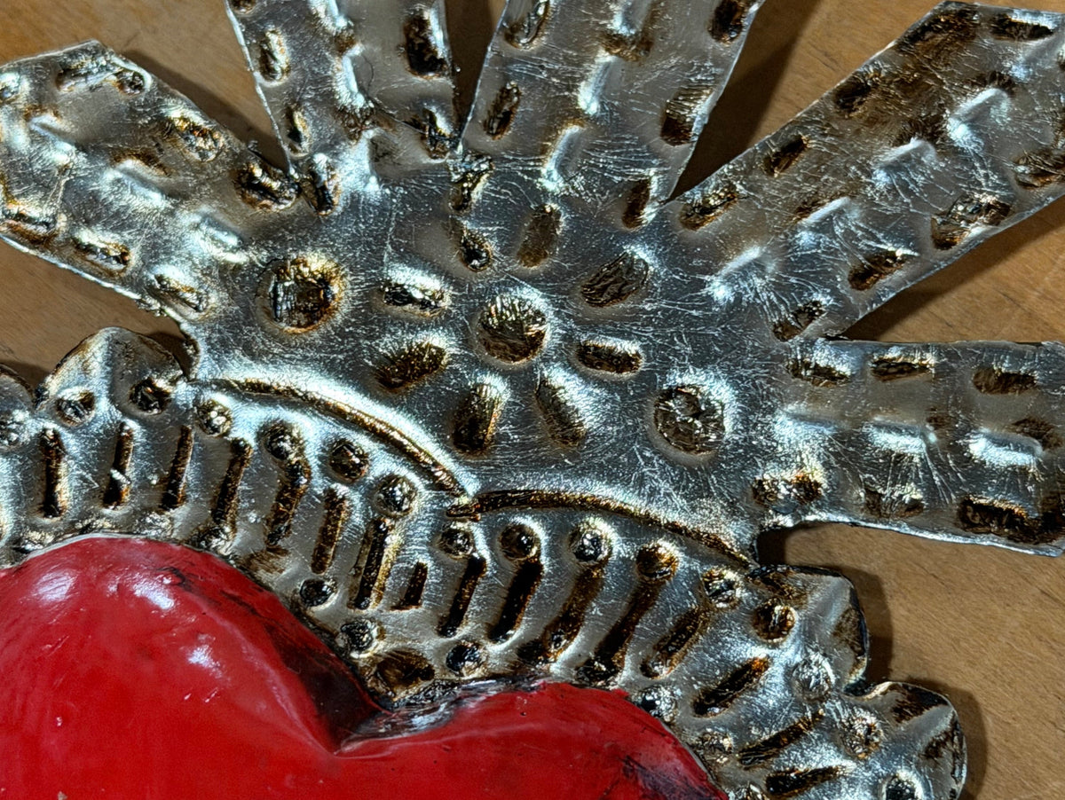 Silver leaf Glaze heart