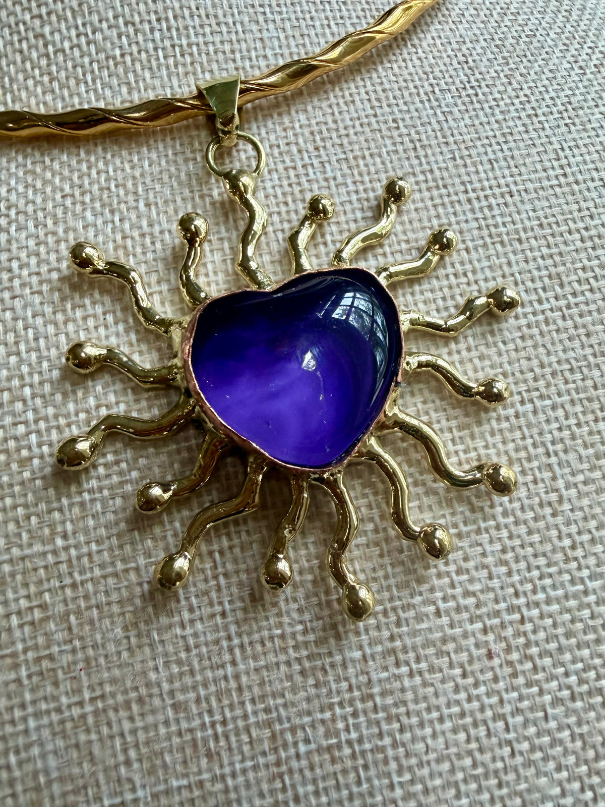 New Sacred Heart Sunburst Necklace