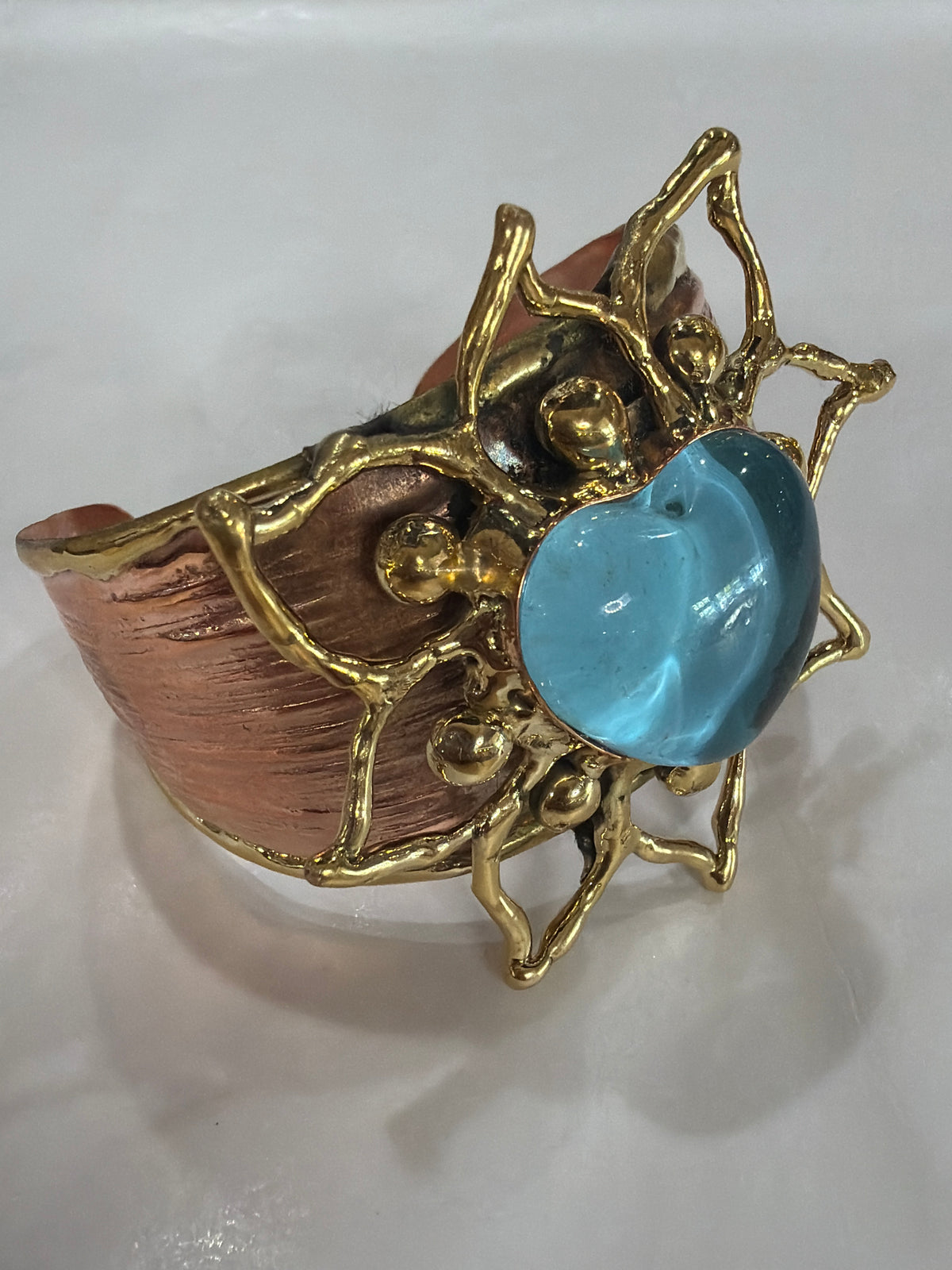 New Blue Sacred Heart Cuff and Ring Collection