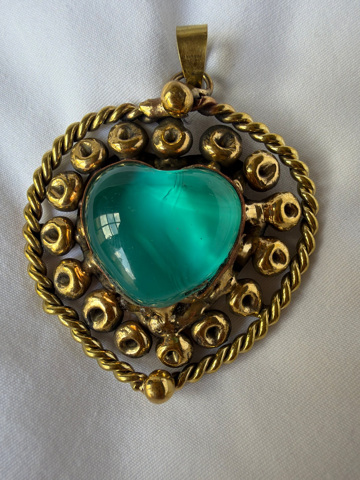 Sunburst Sacred Heart Pendent Only - Handmade
