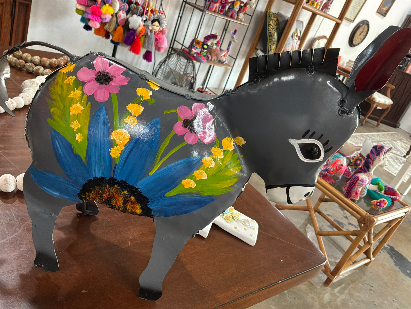 Metal Donkey - Handpainted