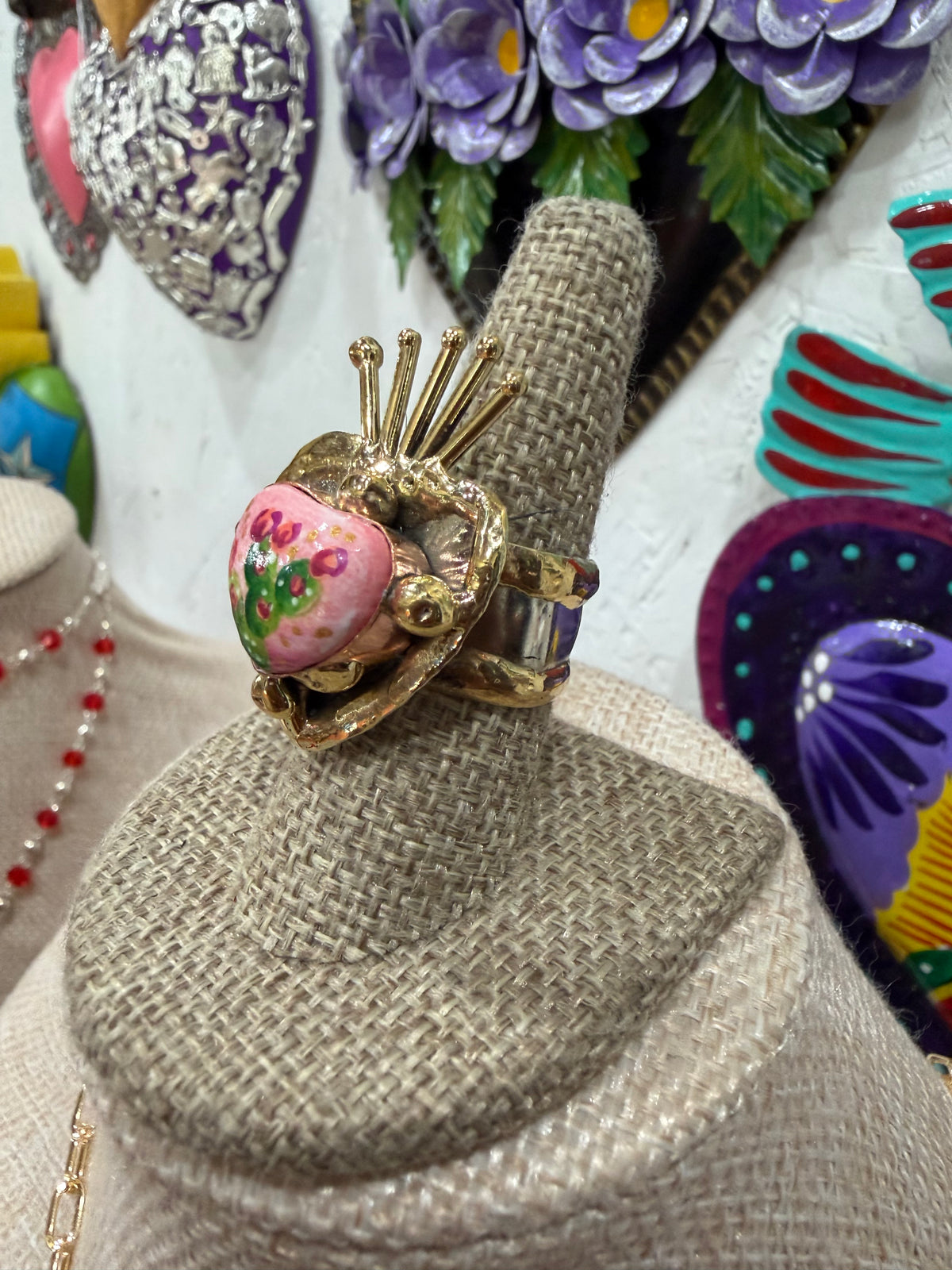Sacred Heart Hand Painted Rings