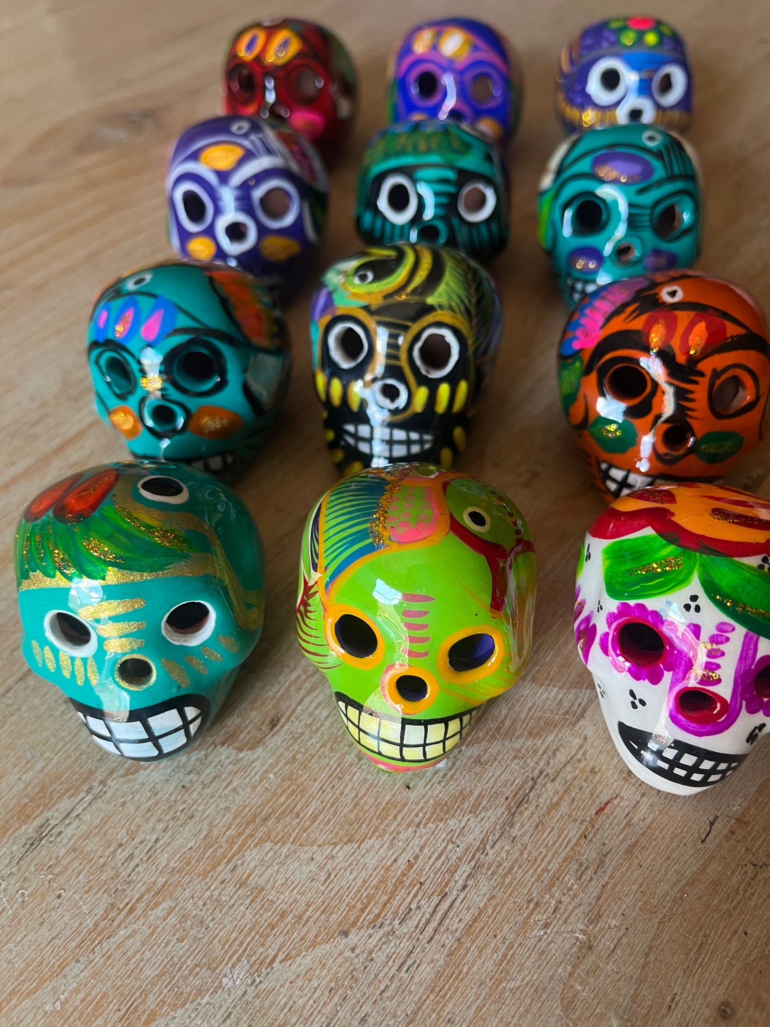 Mini Ceramic Calavera Skulls