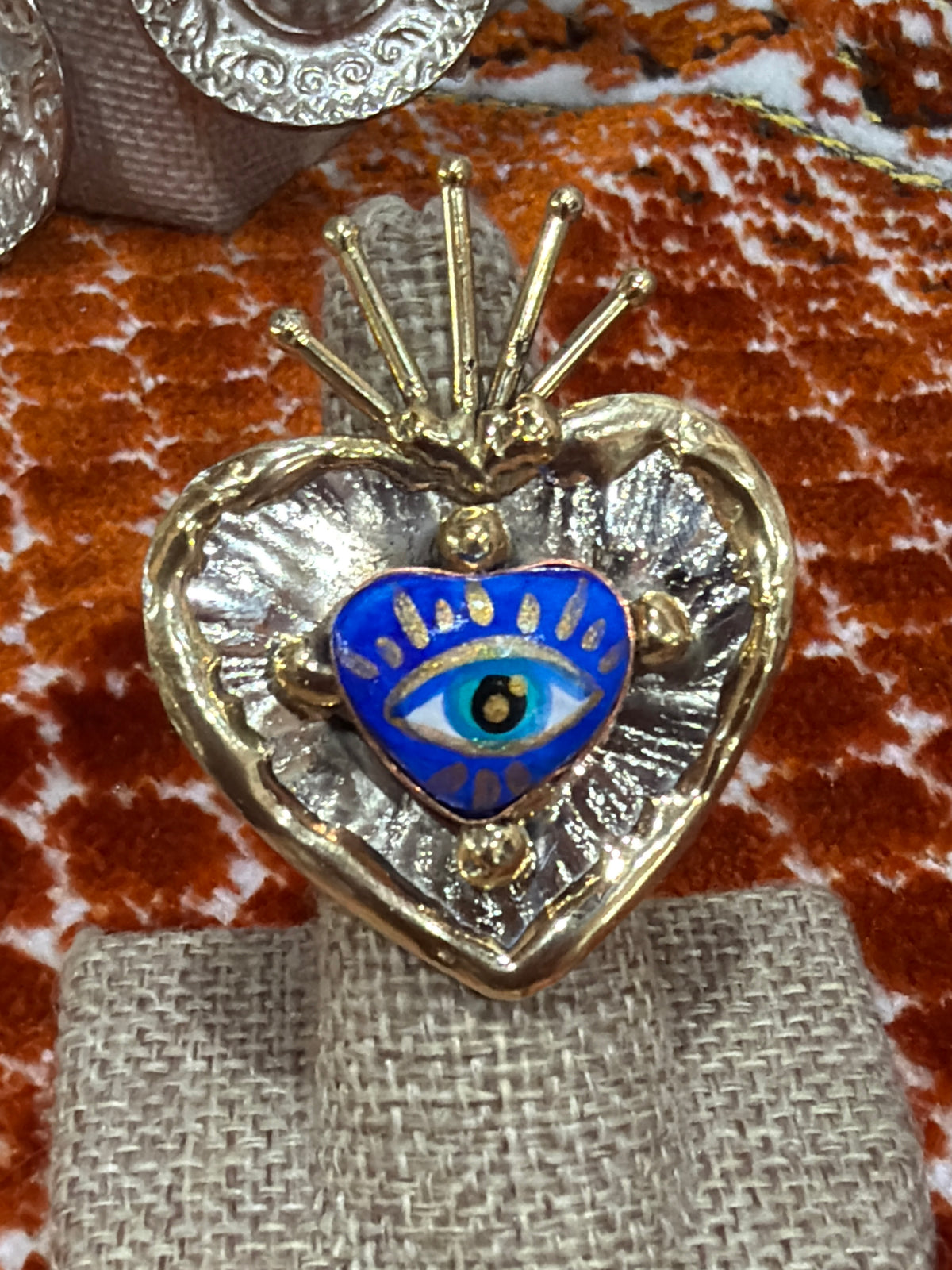 Sacred Heart Hand Painted Rings