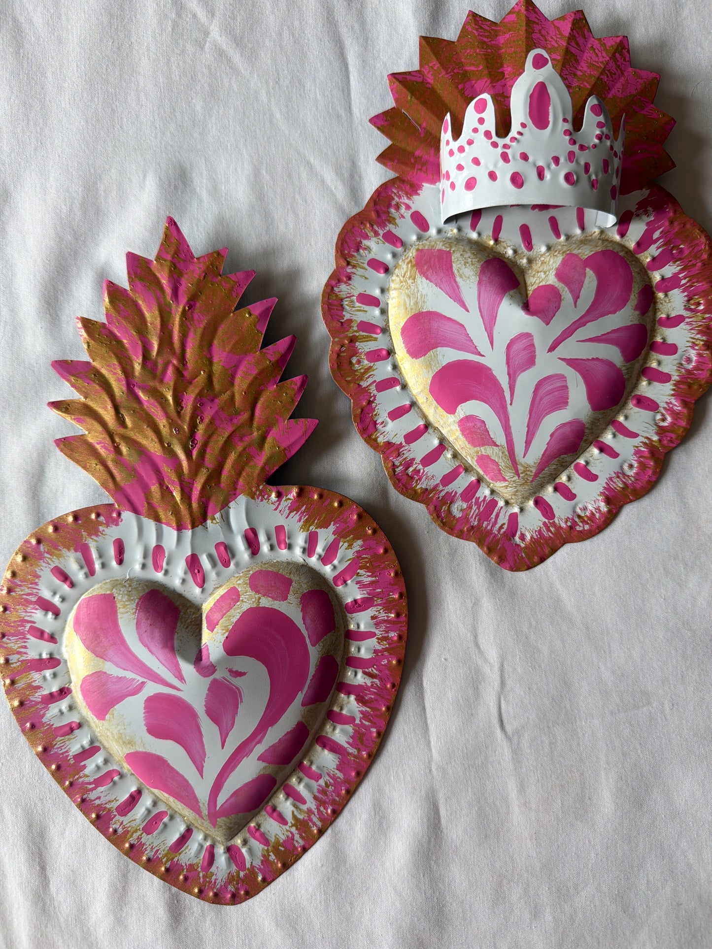 Pink Vintage Sacred Heart - Tin