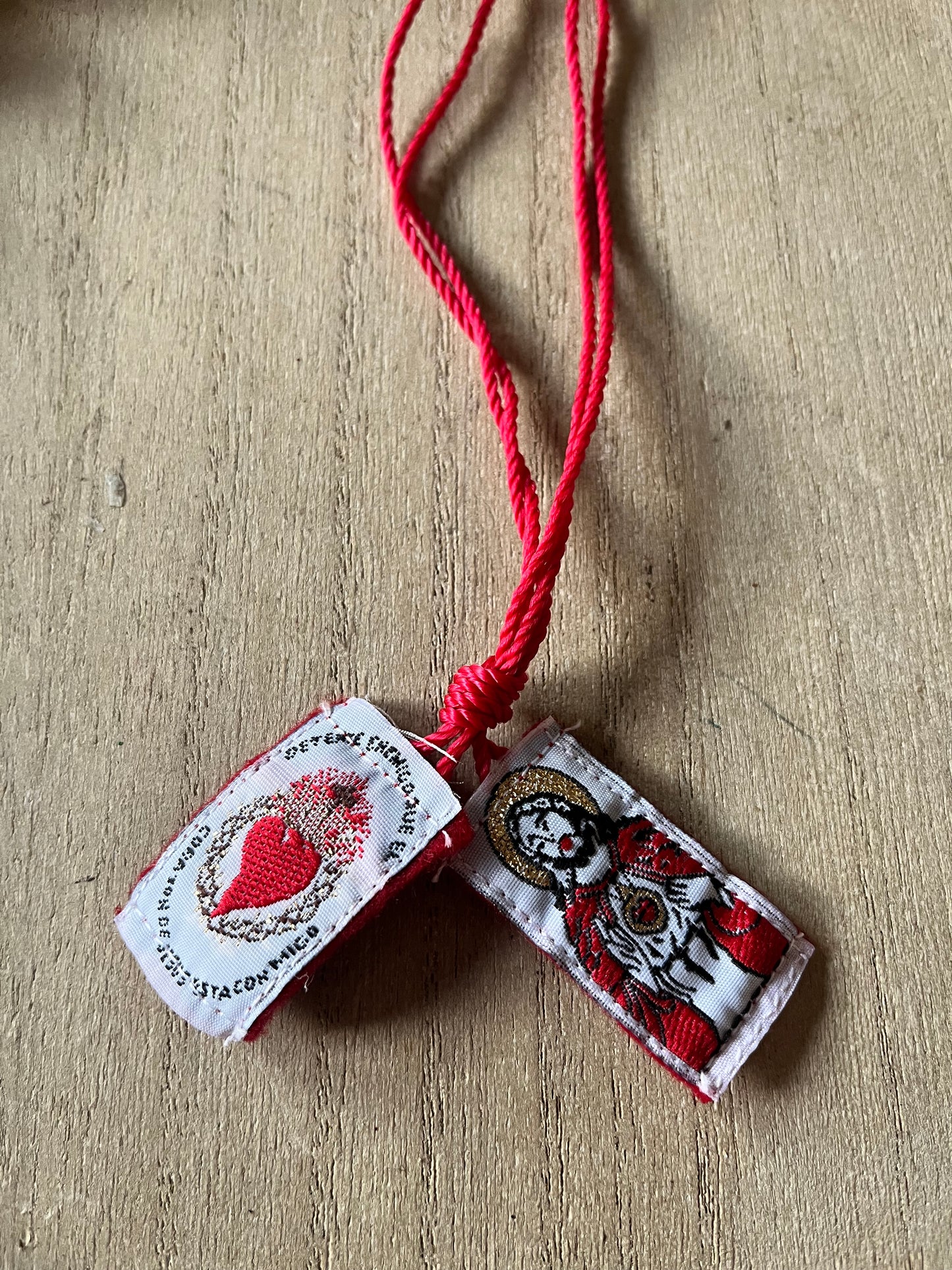 Red Escapulario Necklace