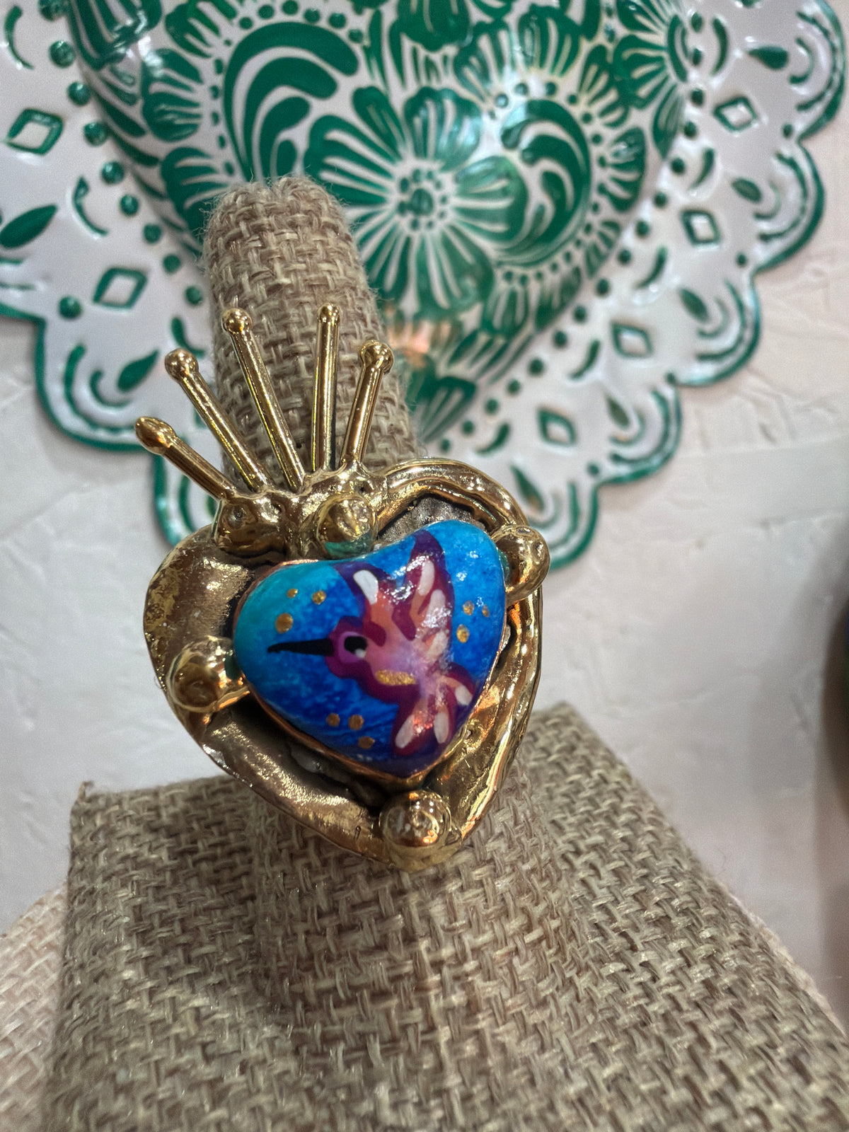 Sacred Heart Hand Painted Rings
