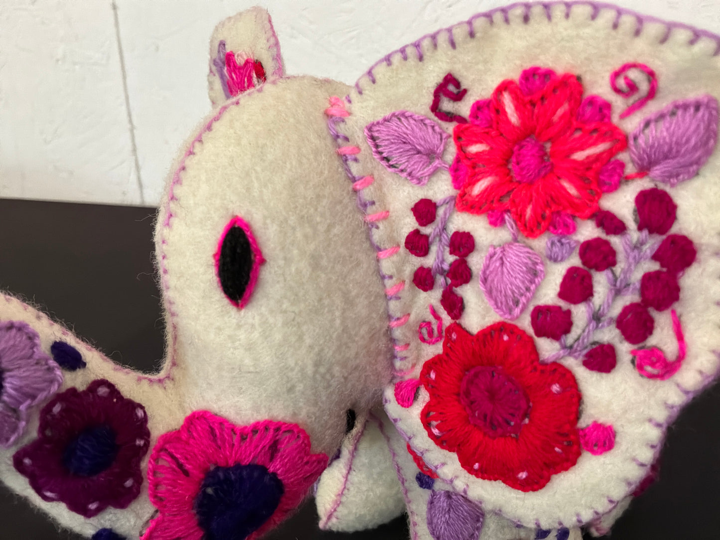 Embroidery Elephant Plushie