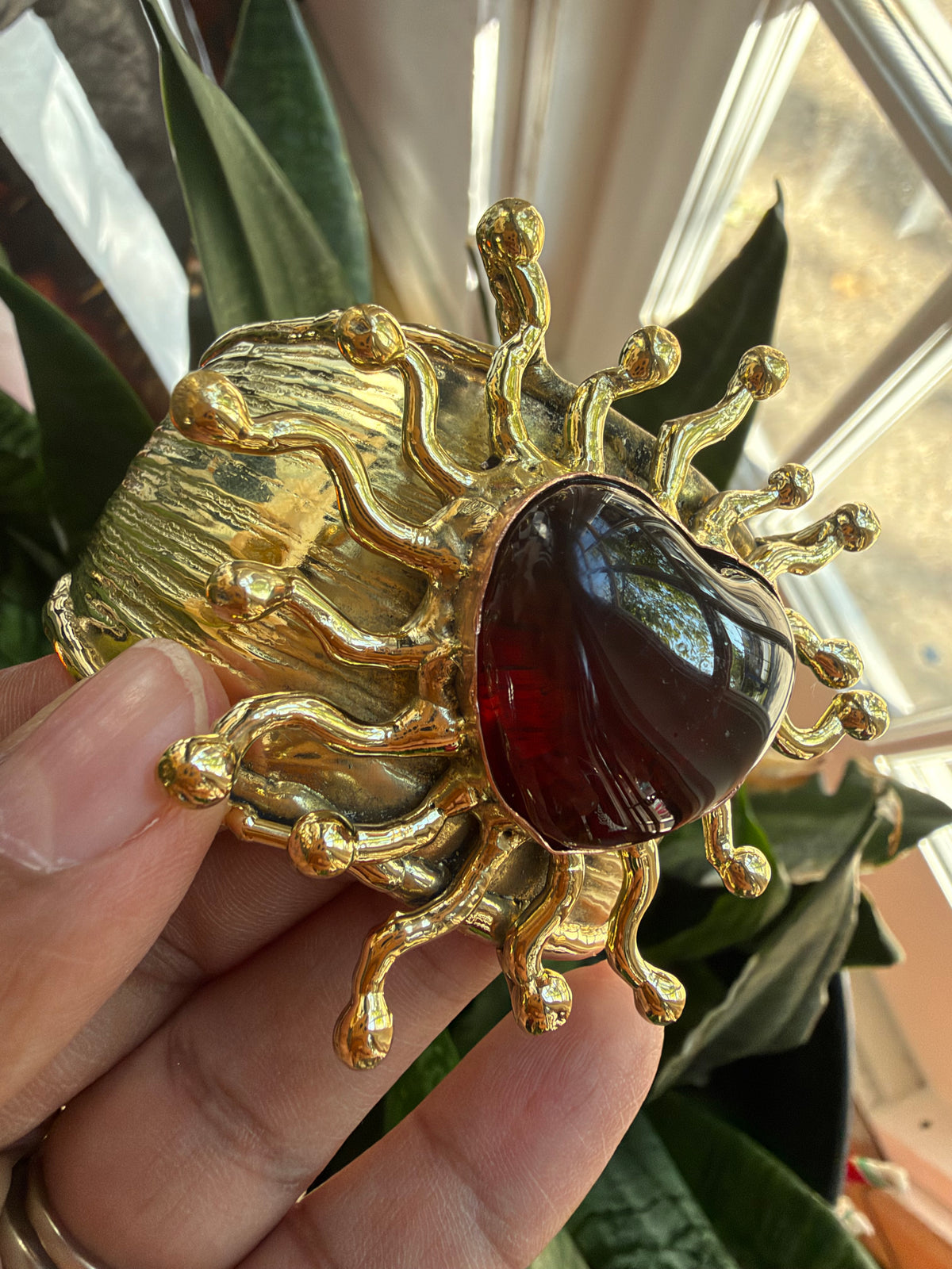 New Red Sacred Heart Sunburst Cuff