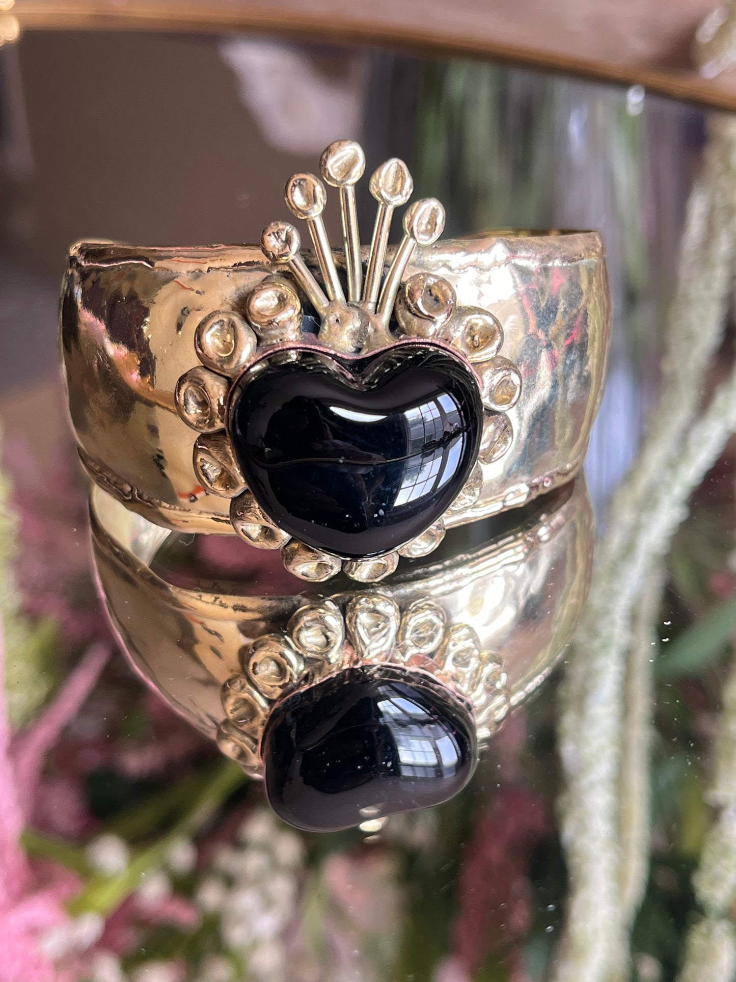 Artesanal Sacred Heart Cuff Bracelet