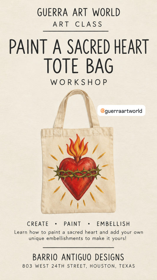 Sacred Heart Tote Bag Painting Workshop - Ernesto Guerra