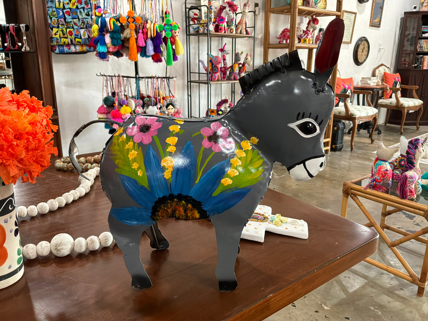 Metal Donkey - Handpainted