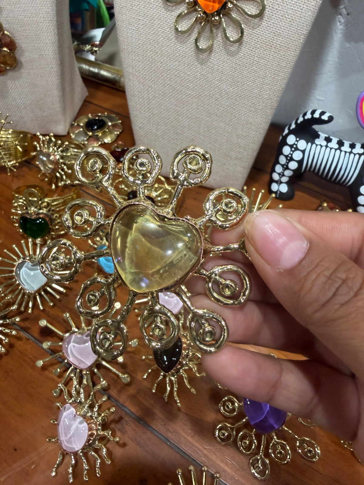 NEW Sunburst Flower Sacred Heart Ring