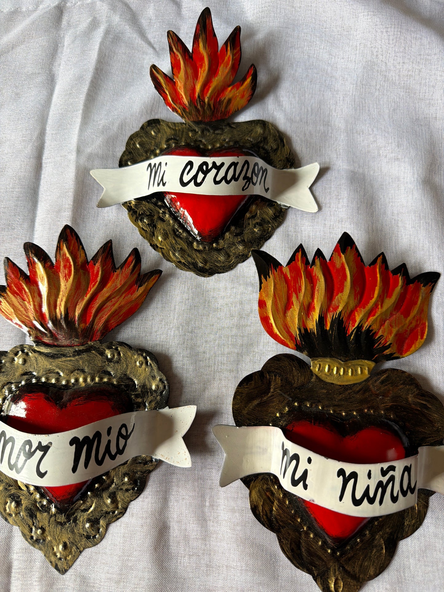 Milagro Phrase Sacred Heart Wall Decor - Tin